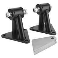 Proflow Engine Motor Mount Kit Weld in Chev V8 Black Universal Engine Swap Application Pair