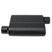 Proflow Muffler 3.00 in Black Compact Flow Chamber II side Inlet To 3.00 in. Side Outlet 9.75" x 13" x 4" body Each