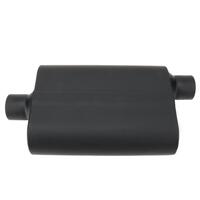 Proflow Muffler 4.00 in Black Compact Flow Chamber II Side Inlet To 4.00 in. Centre Outlet 9.75" x 13" x 4" body Each
