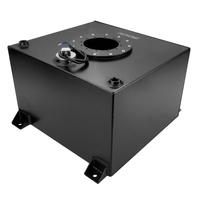 Proflow Fuel Cell EFI Baffled Tank 10 Gal (38L) Aluminium Black 410 x 380 x 260mm With Sender Unit