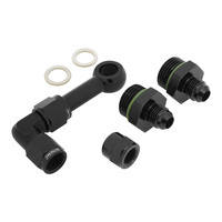 Proflow Billet Bracket Kit Black With Fuel Filter AN10 & AN06 Adaptors
