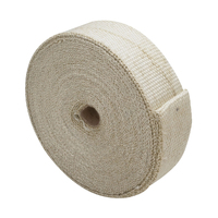 Proflow Exhaust Wrap Fiberglass Composite 650 Degrees Celsius 1 in × 15 ft Roll Light Tan 10 Locking Tie Kit