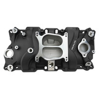 Proflow Intake Manifold AirDual Aluminium Black Square/Spread Bore For Chevrolet Small Block