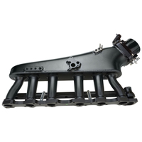Proflow Intake Manifold Kit Fabricated Aluminium Black For Nissan Commodore RB30 Inlet Plenum 90mm Throttle Body Fuel Rail Kit