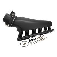 Proflow Intake Manifold Kit Fabricated Aluminium Black For Nissan TB48 Inlet Plenum 90mm Throttle Body Fuel Rail