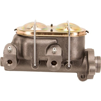 Proflow Master Cylinder GM Original Style 67-77 Cast Iron Natural 1-1/8 in. Bore Dual Bowl Left Port GM Original Style 67-77