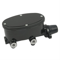 Proflow Master Cylinder Aluminum Black Powdercoat 1.000 in. Bore Dual Bowl Front Disc/Rear Drum