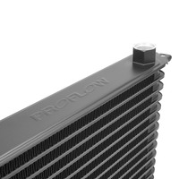 Proflow Oil Cooler Ultra Pro Aluminium Black 15-Row 340mm x 210mm x 50mm Female AN10 lnlet/Outlet