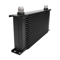 Proflow Oil Cooler Ultra Pro Aluminium Black 19-Row Mini Version 340mm x 140mm x 50mm Male AN10 lnlet/Outlet