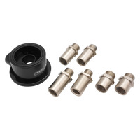 Proflow Universal Oil Filter Sandwich Adaptor Ford & Chev 90 Deg AN8 ORB Ports Billet Aluminum Black