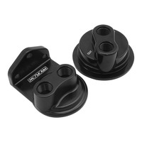 Proflow Billet Remote Universal Filter head Universal Block Adaptor Black Top -08 ORB Ports 90Deg -08ORB x AN10 Fittings PFE450R-10 Hose Kit