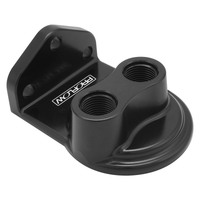 Proflow Remote Oil Filter Head Billet 3/4''-16 Thread With Proflow Billet Filter -08AN ORB Black Anodised Kit