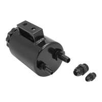 Proflow Power Steering Reservoir Remote Aluminium Black Universal 120mm x 90mm Male AN10