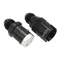 Proflow Fitting Dry Break Quick Release Aluminium Black AN8 Male Threads EPDM Seal