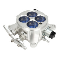 Proflow Quad Throttle Body 4 Barrel Universal EFI 4150 Square Bore 1375 CFM Billet Aluminium Polished