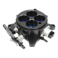 Proflow Quad Throttle Body 4 Barrel Universal EFI 4150 Square Bore 1375 CFM Billet Aluminium Black