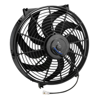 Proflow Electric Cooling Fan Kit Curved Black 14 in 1650 CFM ,Reversible with Fan Control Thermostatic 165- 180 and mounting hardware kit
