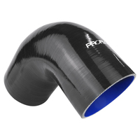 Proflow Hose Tubing Air intake Silicone Coupler 2.50in. 90 Degree Elbow Black