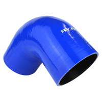 Proflow Hose Tubing Air intake Silicone Coupler 4.00in. 90 Degree Elbow Blue