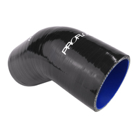 Proflow Hose Tubing Air intake Silicone Reducer 3.00in. - 3.50in. 45 Degree Elbow Black