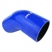 Proflow Hose Tubing Air intake Silicone Reducer 3.00in. - 4.00in. 45 Degree Elbow Blue