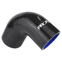 Proflow Hose Tubing Air intake Silicone Reducer 2.50in. - 3.00in. 90 Degree Elbow Black