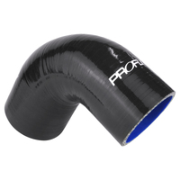 Proflow Hose Tubing Air intake Silicone Reducer 3.00in. - 4.00in. 90 Degree Elbow Black