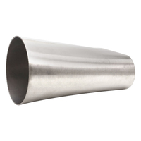 Proflow Pipe Adapter Exhaust Oval To Round Stainless Steel Raw 4 in. Inlet/Outlet 6 in. Length