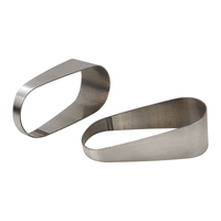 Proflow Pie Cut Oval Tubing Stainless Steel cut 3.5 in. 50mmx110mm horizontal cut 15 degree 6 pcs set