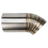 Proflow Pie Cut Welded 304 Stainless Steel Turbo Dump Pipe Tip 3.5 in. .45 deg