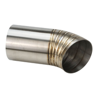 Proflow Pie Cut Welded 304 Stainless Steel Turbo Dump Pipe Tip 4.50'' 27 Degree Angle 250mm Leg Length