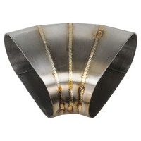 Proflow Pie Cut Welded Oval Tube Horizontal 304 Stainless Steel 3.5 in. 60 deg