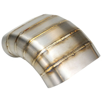 Proflow Pie Cut Welded Oval Tube Vertical 304 Stainless Steel 4.0 in. 90 deg