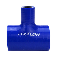 Proflow Hose Tubing Silicone T-Hose 1.50'' x 1.0'' Side Leg 102x45mm Blue