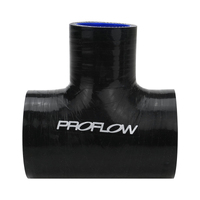 Proflow Hose Tubing Silicone T-Hose 1.50'' x 1.'0'' Side Leg 102x45mm Black