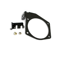 Proflow Throttle Cable Bracket Throttle Body Mounting Style LS 4 bolt Aluminium Black Powdercoated