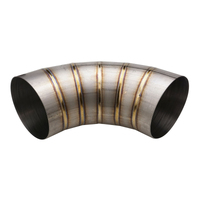 Proflow Welded Pie Cut Round Tubing Titanium 5.0" 90 Degree