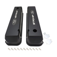 Proflow Valve Covers Tall Cast Aluminium Black Stroker Ford Logo 429-460 Big Block Ford Pair