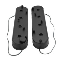 Proflow Valve Covers For GM LS Fabricated Aluminium w/Oil Cap Black Wrinkle 65mm Tall Pair