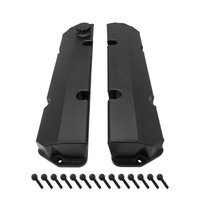 Proflow Valve Covers Fabricated Aluminium For Holden V8 Late VN-VT 304/308 ,Black Stroker Logo Billet Base Pair