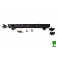 Radium Black Fuel Rail kit suit Mitsubishi EVO Lancer X with HOSE and Fitting