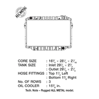 CSF Racing 3-Row Copper Core Radiator Toyota LandCruiser 93-97