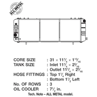 CSF Racing 3-Row Copper Core Radiator Jeep Cherokee XJ 4.0L 88-90