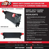 CSF Racing Aluminium Radiator Dodge Ram  6.7L Cummins Diesel 13-17