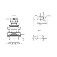 REPLACEMENT BALL JOINT PACKAGE FRONT UPPER ARM CHEVROLET, ISUZU, COLORADO, V-CROSS/D-MAX, 12-, INTERNATIONAL 12-