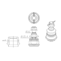 REPLACEMENT BALL LOWER BALL JOINT FOR #8635 NISSAN, 180SX, SILVIA, S13