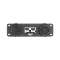 Hulk 4x4 Triple Flush Mount Housing w/50A Plug, Accessory Power Socket & Dual USB Ports