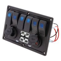Hulk 4x4 6 Way Switch Panel with 50A Plugs Acc Power Socket & Usb