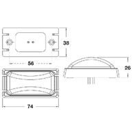 Hulk 4x4 LED Side Marker Lamp Red/Amber 12/24V Black Base