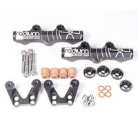 PSR/Raceworks Parallel Fuel Rail Kit w/Radium Conversion Fuel Rails Turbosmart FPR1200 Black PSR-RWH-324